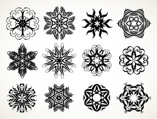 Ornate doodle mandalas