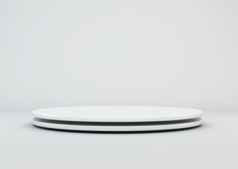 Round podium or pedestal.