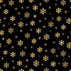 Snowflake symbol Christmas seamless pattern