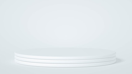 Minimalism abstract background, pedestal. 3d illustration, 3d rendering.