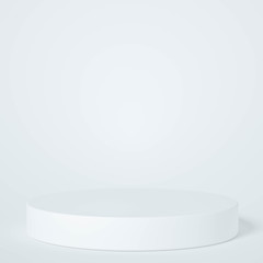 Minimalism abstract background, pedestal. 3d illustration, 3d rendering.
