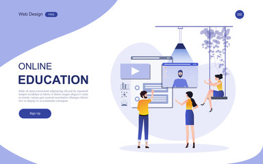 Online education, training and courses, learning.