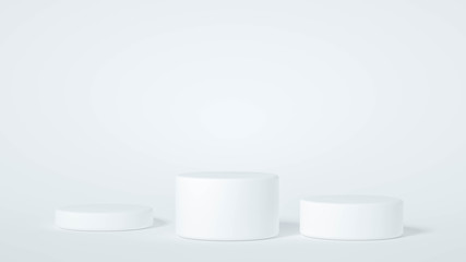 Minimalism abstract background, pedestal. 3d illustration, 3d rendering.