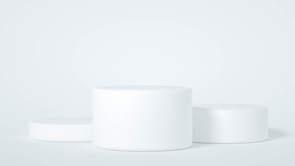 Minimalism abstract background, pedestal. 3d illustration, 3d rendering.