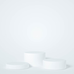 Minimalism abstract background, pedestal. 3d illustration, 3d rendering.