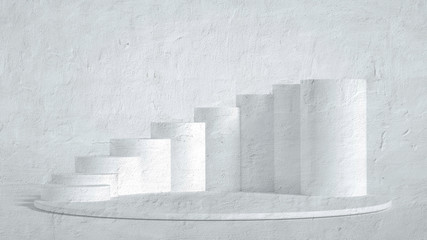 Minimalism abstract background, pedestal. 3d illustration, 3d rendering.