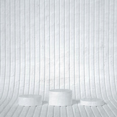 Minimalism abstract background, pedestal. 3d illustration, 3d rendering.