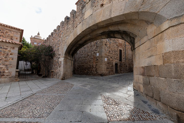 Obraz premium Caceres, Old and gothic village in Extremadura, Spain