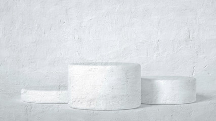 Minimalism abstract background, pedestal. 3d illustration, 3d rendering.