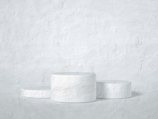 Minimalism abstract background, pedestal. 3d illustration, 3d rendering.