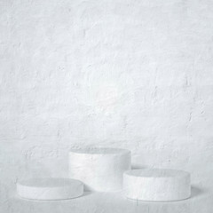 Minimalism abstract background, pedestal. 3d illustration, 3d rendering.