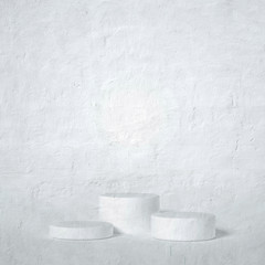 Minimalism abstract background, pedestal. 3d illustration, 3d rendering.