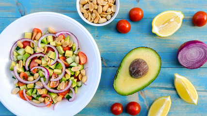 Fresh Summer Avocado and Peanut Salad