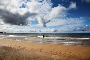 Cloudy day by Baltic sea.