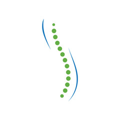 Spine diagnostics symbol logo template vector illustration