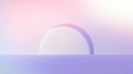Minimalism abstract background, pedestal. 3d illustration, 3d rendering.