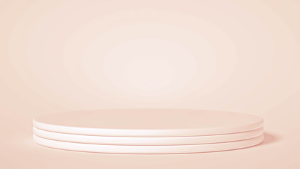 Minimalism abstract background, pedestal. 3d illustration, 3d rendering.