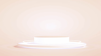 Minimalism abstract background, pedestal. 3d illustration, 3d rendering.