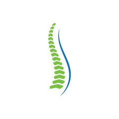 Spine diagnostics symbol logo template vector illustration