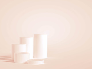 Minimalism abstract background, pedestal. 3d illustration, 3d rendering.