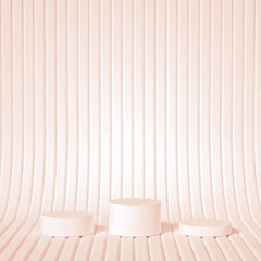 Minimalism abstract background, pedestal. 3d illustration, 3d rendering.