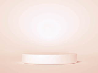 Minimalism abstract background, pedestal. 3d illustration, 3d rendering.