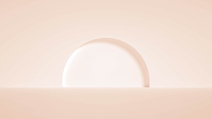 Minimalism abstract background, pedestal. 3d illustration, 3d rendering.