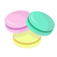 Cute three colored macarons