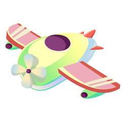 Multi-colored retro airplane 