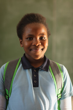 Portrait of a smiling elementary school girl