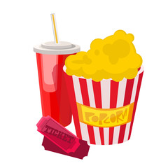 Red beverage glass white tube