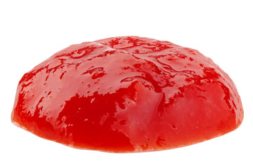 tomato sauce, ketchup splashes, isolated on white background, clipping path, full depth of field