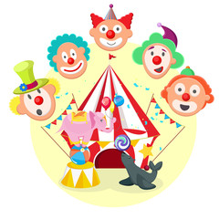 Set circus animal 
