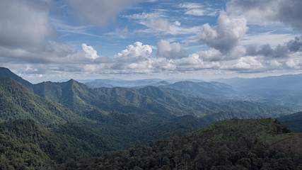 Fototapeta na wymiar Mountain and nature near Phu Soi Dao, Uttaradit Province, Thailand.