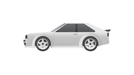 Minimalistic car design.  Vector illustration.