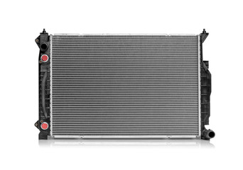 Car radiator isolated on a white background.