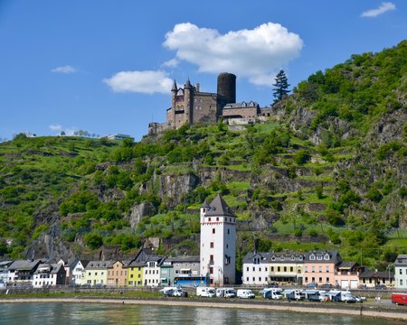 Katz Castle On The Rhine River, Germany