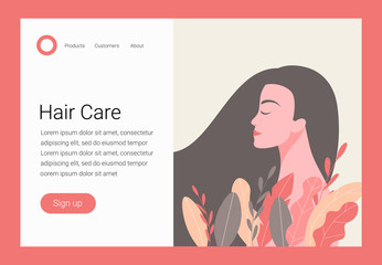Hair care concept.