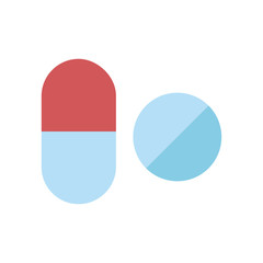 Color icon medicinal tablets. Simple vector illustration with ability to change.