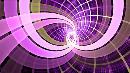 Abstract fractal background made out of interconnected spirals in shining pink,green,yellow