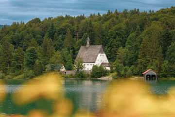Fototapeta na wymiar Scenic View across the Lake Walchensee, Germany