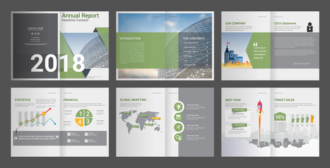 Annual report for company profile & advertising agency brochure, Suitable for professional introduction of the business and aims to inform the audience about its products and services.