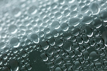 Water drops macro from a plastic bottle fifty megapixels