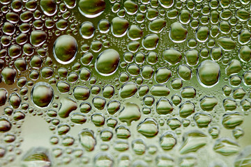 Water drops macro from a plastic bottle fifty megapixels
