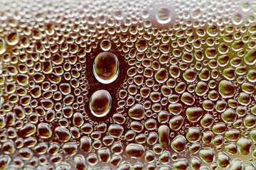 Water drops macro from a plastic bottle fifty megapixels