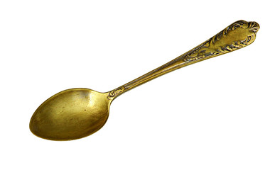 Antique gold or brass teaspoon