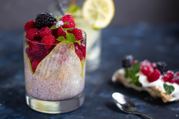 cake with strawberries and cream