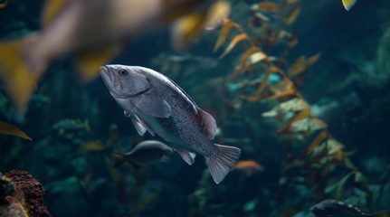 tropical fish in an aquarium