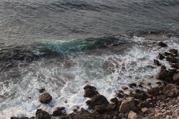 waves and rocks