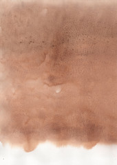 Coffee beans with brown background watercolor hand painting.